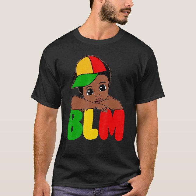 BLM Black King Black History Melanin African Black T-Shirt (Front)