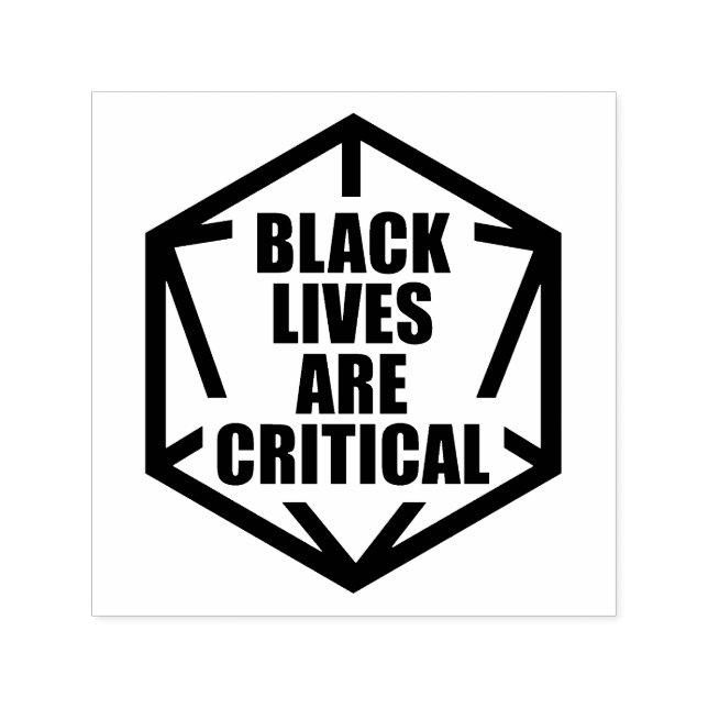 BLM Black Lives are Critical [B&W] Self-inking Stamp (Design)