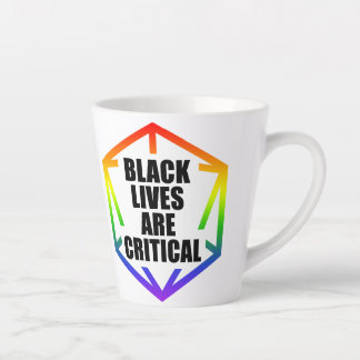 BLM Black Lives are Critical [LGBTQ+] Latte Mug