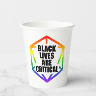 BLM Black Lives are Critical [LGBTQ+] Paper Cups