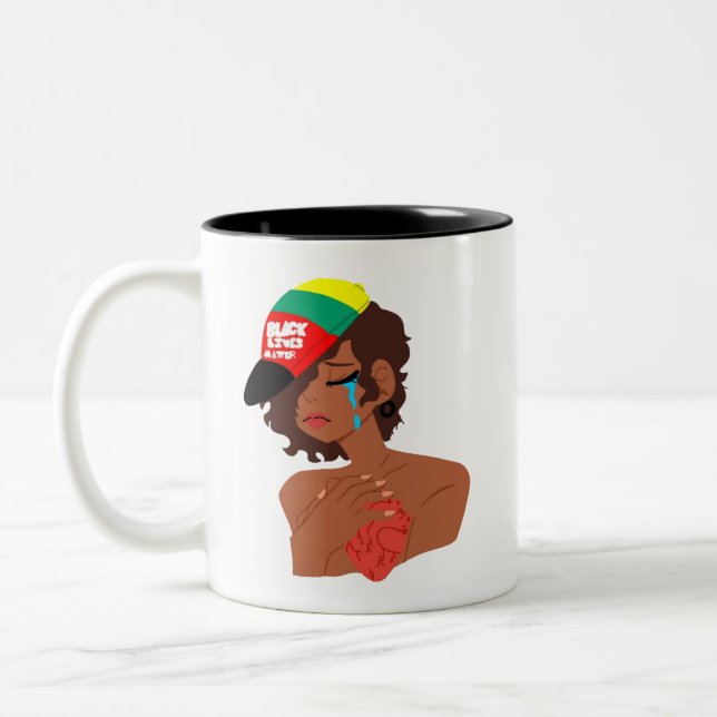 BLM Black Woman's Tears Mug (Left)