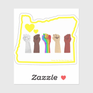 BLM + Equality - Oregon Sticker Clear