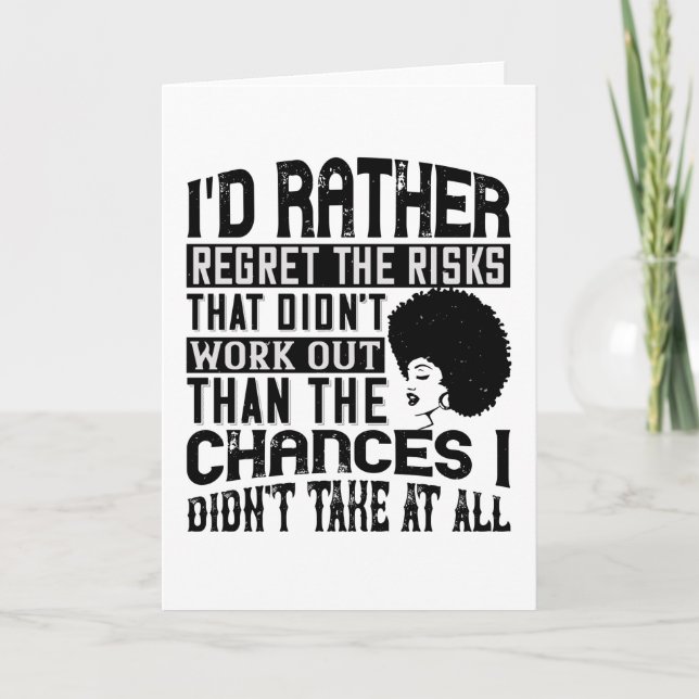 BLM - Prefer the chances to regret risks Card (Front)