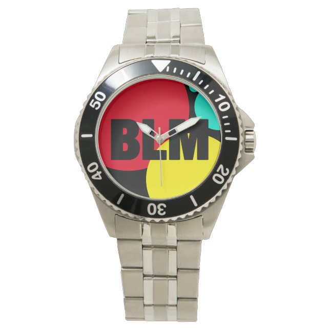 BLM We Stand Together Custom Colours Solidarity Watch (Front)