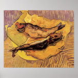 Bloaters (Fish) by Vincent Van Gogh Poster<br><div class="desc">Bloaters (Fish) by Vincent Van Gogh
 "Bloaters on a Piece of Yellow Paper" is by the famous post-impressionist painter Vincent Van Gogh. He painted it in 1889.</div>