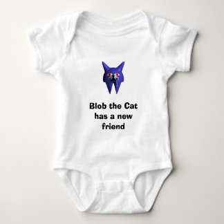 Blob the Cat has a new friend Baby Bodysuit