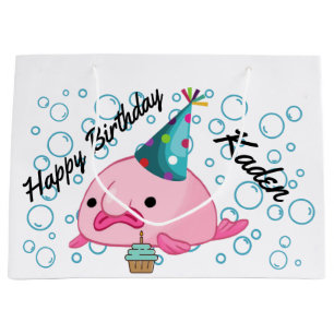 Blobfish Birthday Large Gift Bag