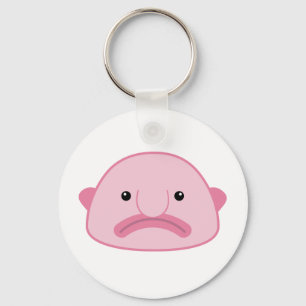 Blobfish Button Keychain