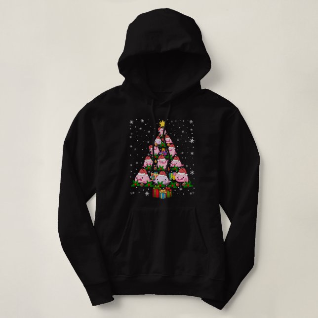 Blobfish Christmas Tree  Hoodie (Design Front)