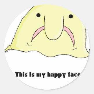 Blobfish Classic Round Sticker