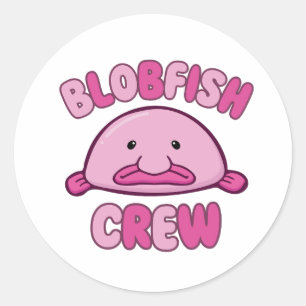 Blobfish Crew Classic Round Sticker