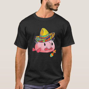 Blobfish Mexican Grumpy Blob Fish  Sombrero Costum T-Shirt