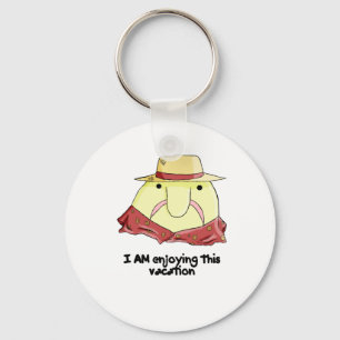 Blobfish on vacation key ring