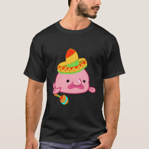Blobfish Sombrero Costume Mexican Grumpy Blob Fish T-Shirt
