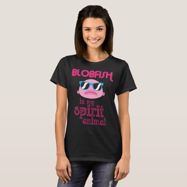 Blobfish T-Shirt Funny Blobfish Spirit Animal Gift (Front Full)