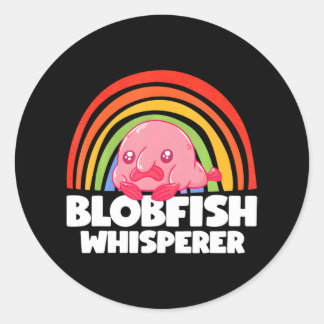 Blobfish Whisperer Blobby Cute Sea Animal Lovers Classic Round Sticker