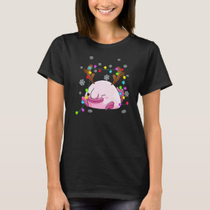 Blobfish with Christmas Reindeer Antlers cute Blob T-Shirt