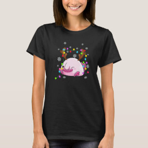 Blobfish with Christmas Reindeer Antlers cute Blob T-Shirt