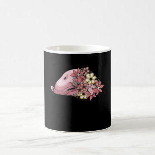 Blobfish with flowers coffee mug