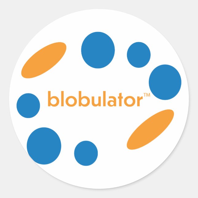 blobulator classic round sticker (Front)