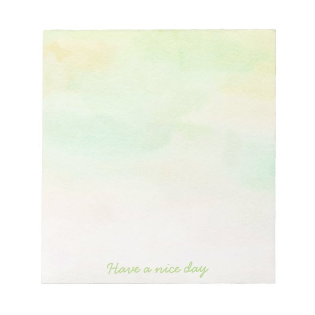 Bloc de notas acuarela tonos suaves notepad (Front)