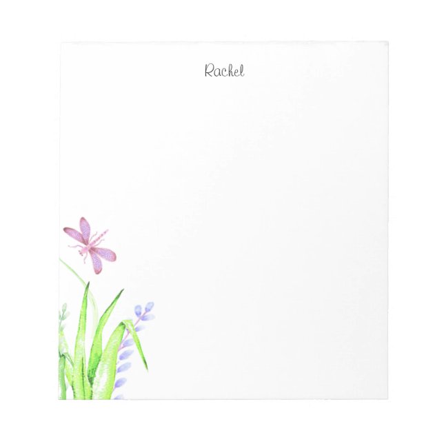 Bloc De Notas Personalised dragonfly notepad (Front)
