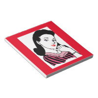 Bloc-note femme vintage