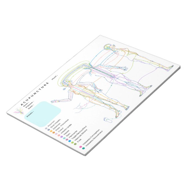 Bloc-notes acupuncture, cabinet acupuncteur notepad (Angled)