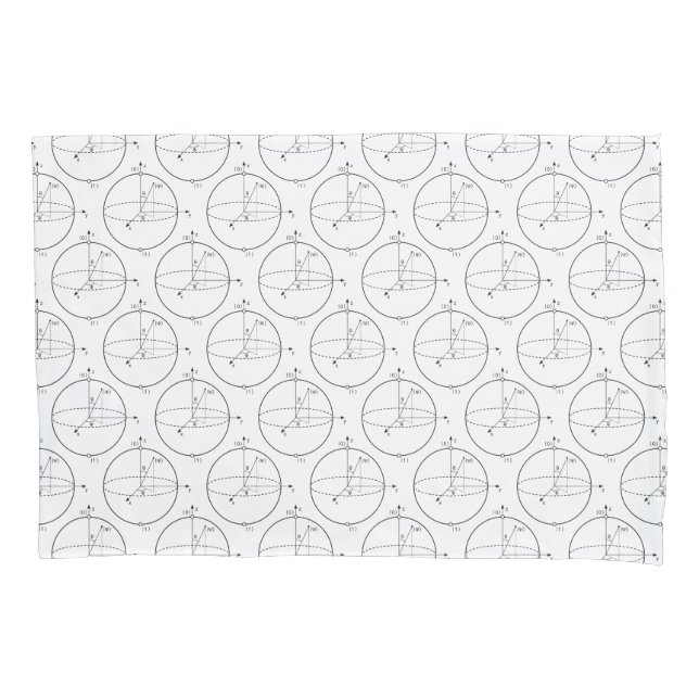 Bloch Sphere | Quantum Bit (Qubit) Physics / Math Pillowcase (Front-Left)