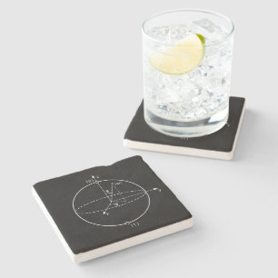 Bloch Sphere Quantum Bit (Qubit) Physics / Math Stone Coaster