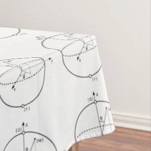 Bloch Sphere Quantum Bit (Qubit) Physics / Math Tablecloth