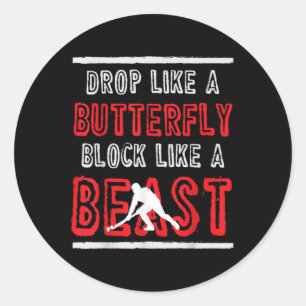 Block And Drop Field Hockey Gift Field Hockey Play Classic Round Sticker
