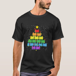 Block Brick Building Tree Christmas Xmas Master Bu T-Shirt