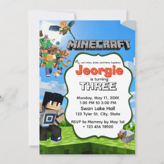Block Building Birthday Invitation | Any Age
