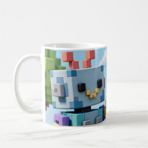 Block by Block — Voxel Robot Builder Mug