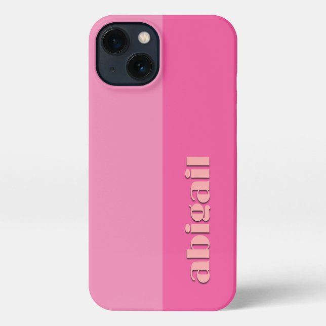 Block Colours With Personalization iPhone Case (Back)