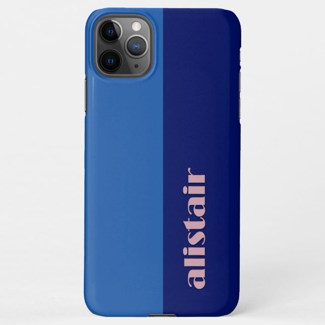 Block Colours With Personalization iPhone Case (Back)
