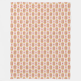 Block Floral Fleece Blanket – Retro Style