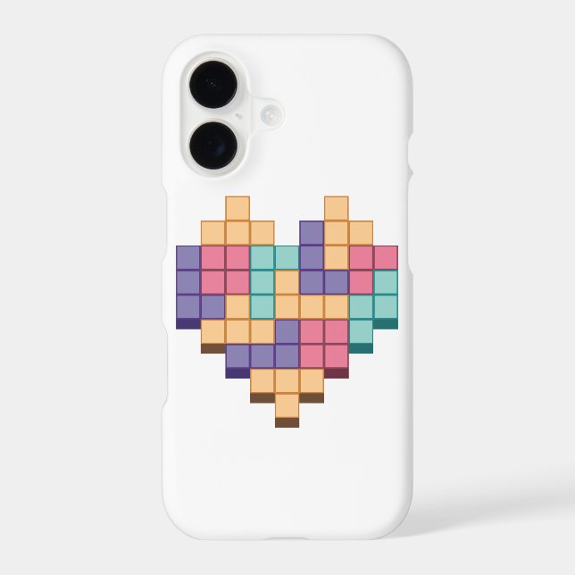 Block Game Heart Retro Style (Back)