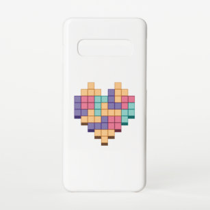 Block Game Heart Retro Style Samsung Galaxy Case