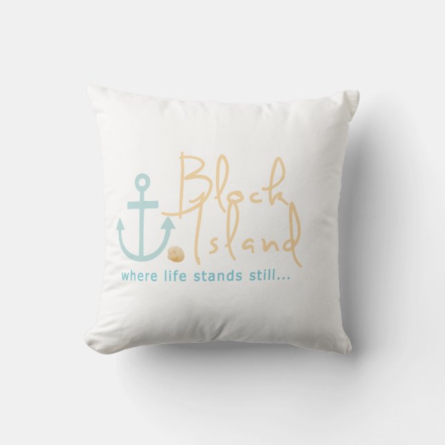 Block Island Anchor Pillow (Front)