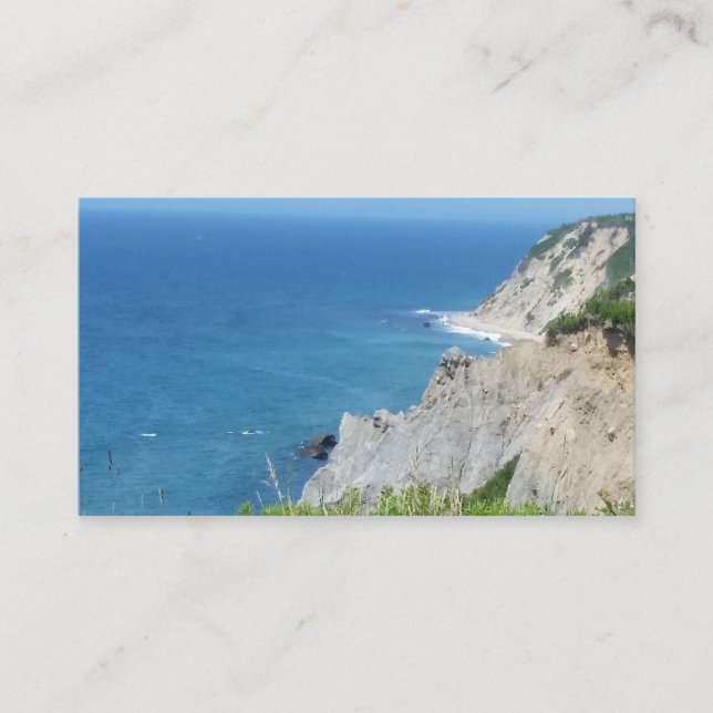 Block Island Bluffs - Block Island, Rhode Island Business Card (Front)