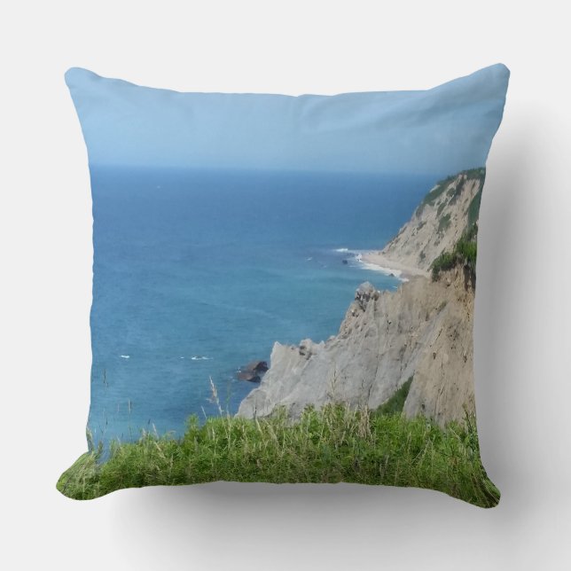 Block Island Bluffs - Block Island, Rhode Island Cushion (Front)