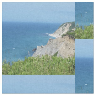 Block Island Bluffs - Block Island, Rhode Island Fabric