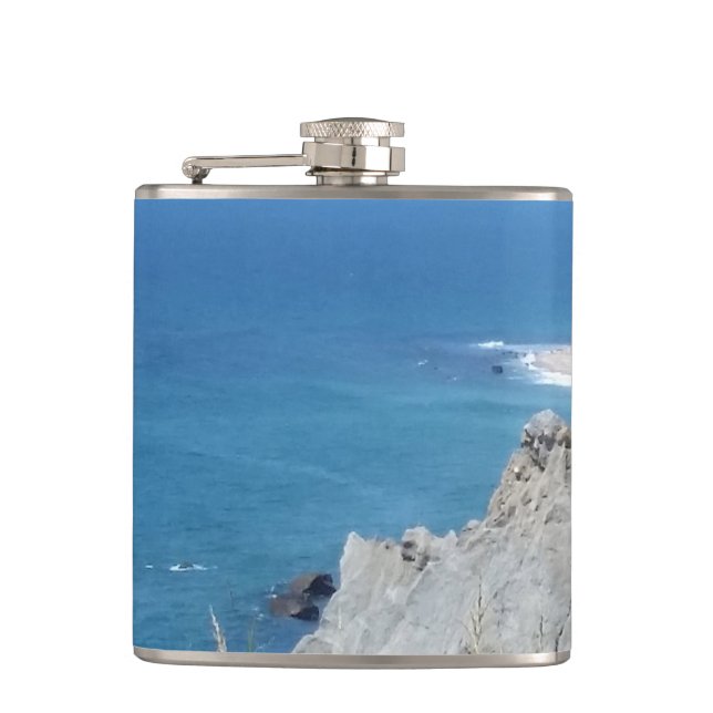 Block Island Bluffs - Block Island, Rhode Island Hip Flask (Front)