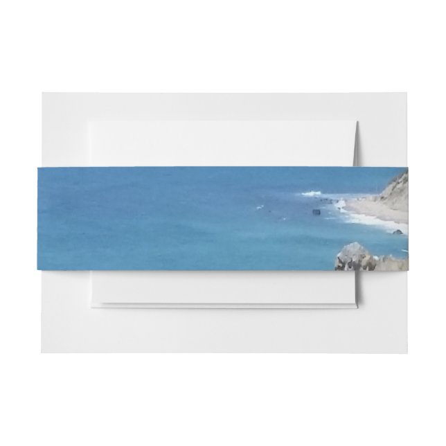 Block Island Bluffs - Block Island, Rhode Island Invitation Belly Band (Front Example)