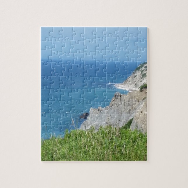 Block Island Bluffs - Block Island, Rhode Island Jigsaw Puzzle (Vertical)
