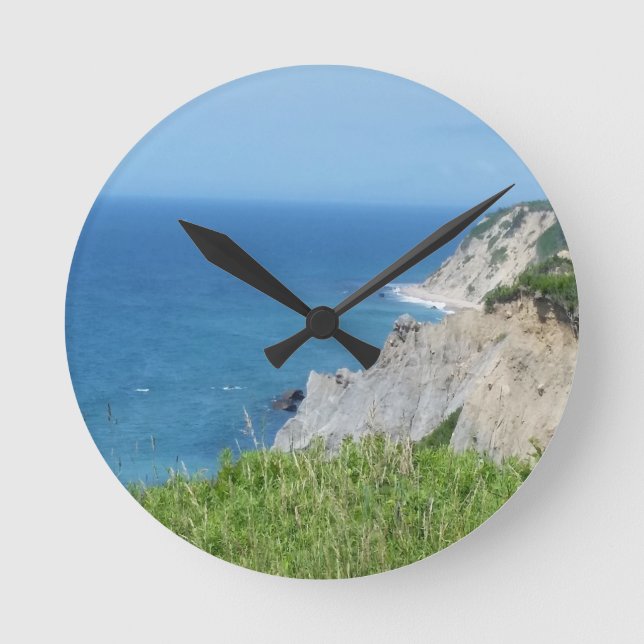 Block Island Bluffs - Block Island, Rhode Island Round Clock (Front)