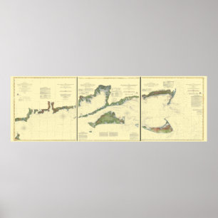 Block Island, Buzzard Bay, Nantucket and Martha’s Poster