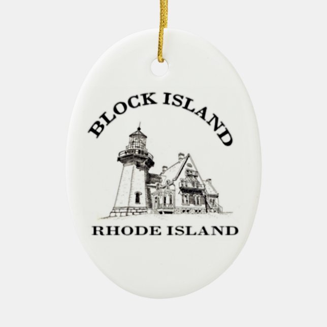 Block Island. Ceramic Ornament (Front)